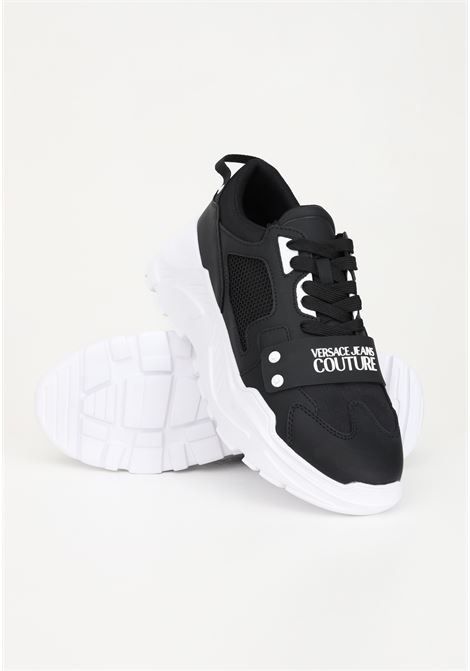 Black Speedtrack casual sneakers for men and women VERSACE JEANS COUTURE | Sneakers | 74YA3SC4ZP253899