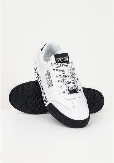 Sneakers casual bianche da uomo Court 88 con stampa logo laterale VERSACE JEANS COUTURE | Sneakers | 74YA3SK6ZP262003