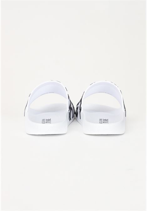White men's slippers with contrasting logo VERSACE JEANS COUTURE | slipper | 74YA3SQ171352003