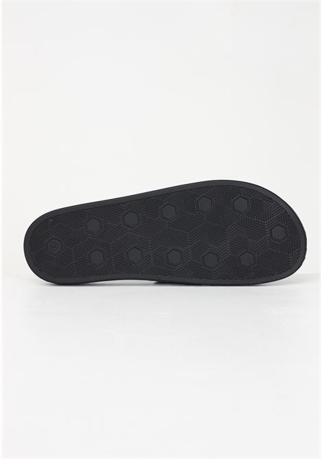 Black men's slippers with logo print VERSACE JEANS COUTURE | slipper | 74YA3SQ4ZS638L01