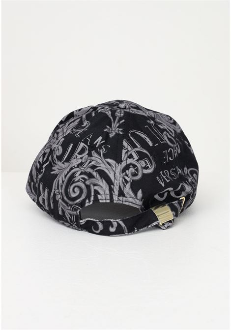 Black cap for men and women with Logo Couture print VERSACE JEANS COUTURE | Hat | 74YAZK18ZG162PV3