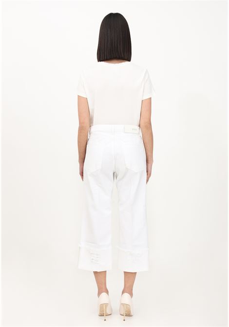 Women's white denim jeans with crop cut VICOLO | Jeans | DE5065A02