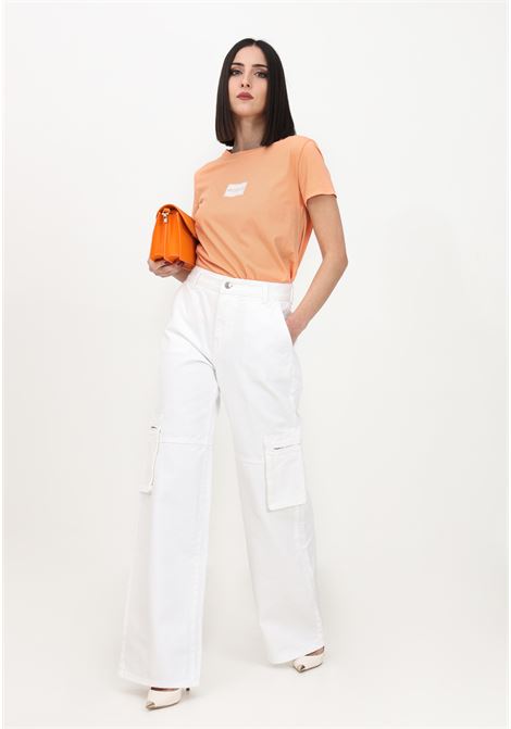 White denim women's cargo jeans VICOLO | Jeans | DE5079A02