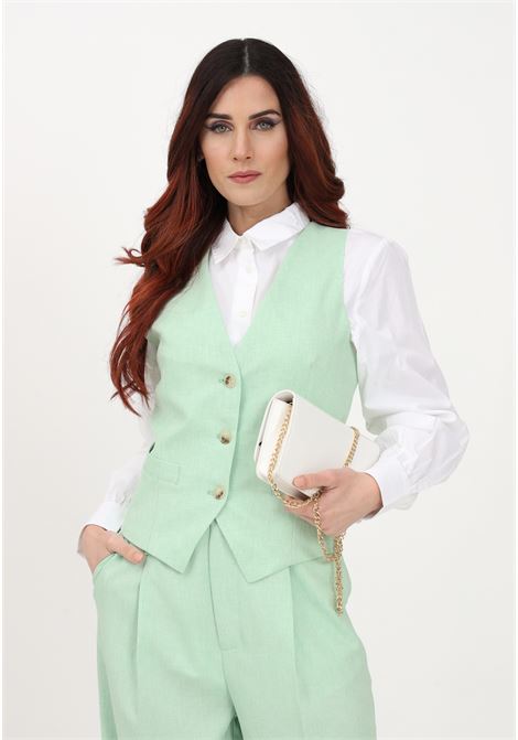 Elegant green vest for women VICOLO | Gilet | TE0101EU72