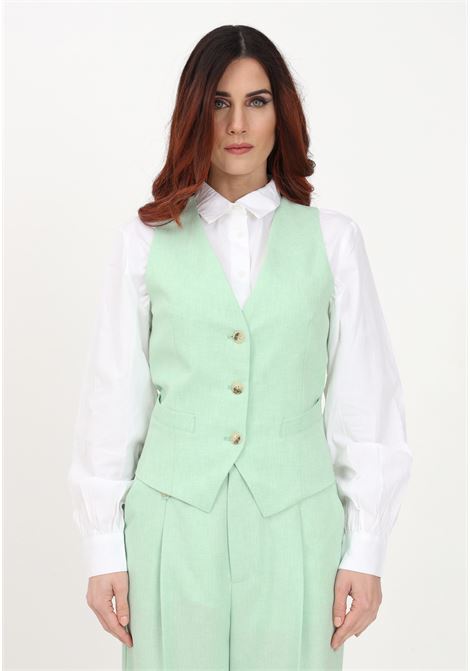 Elegant green vest for women VICOLO | Gilet | TE0101EU72
