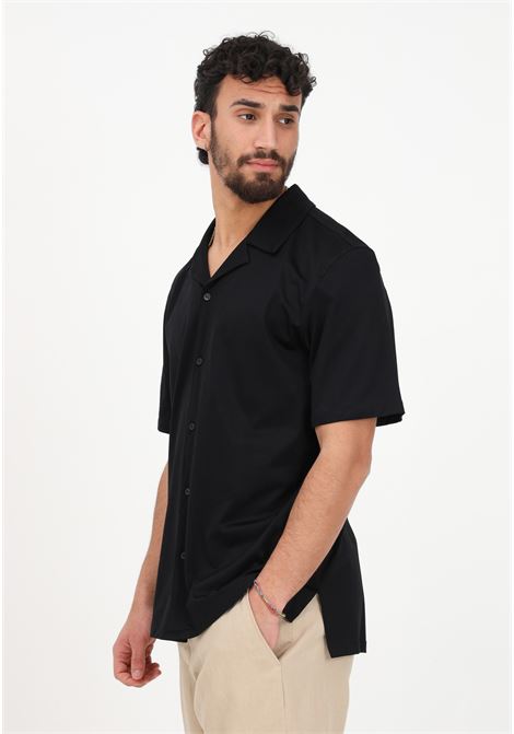 Men's short sleeve black casual shirt YES LONDON | Shirt | XCM7139NERO