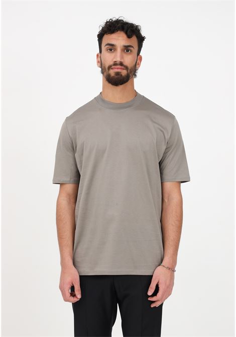Men's casual taupe T-shirt YES LONDON | T-shirt | XM4007TORTORA