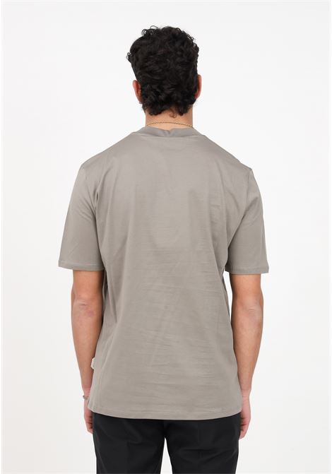 Men's casual taupe T-shirt YES LONDON | T-shirt | XM4007TORTORA