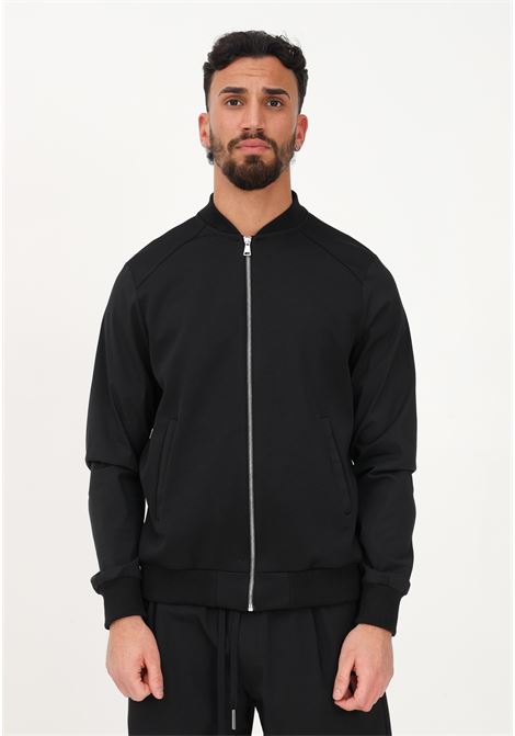 Men's black zip-up sweatshirt YES LONDON | XMF3850NERO