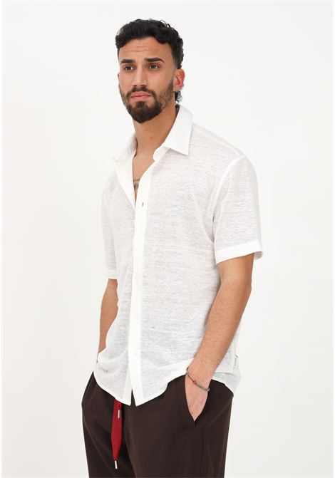 White semi transparent casual shirt for men YES LONDON | Shirt | XML3541BIANCO