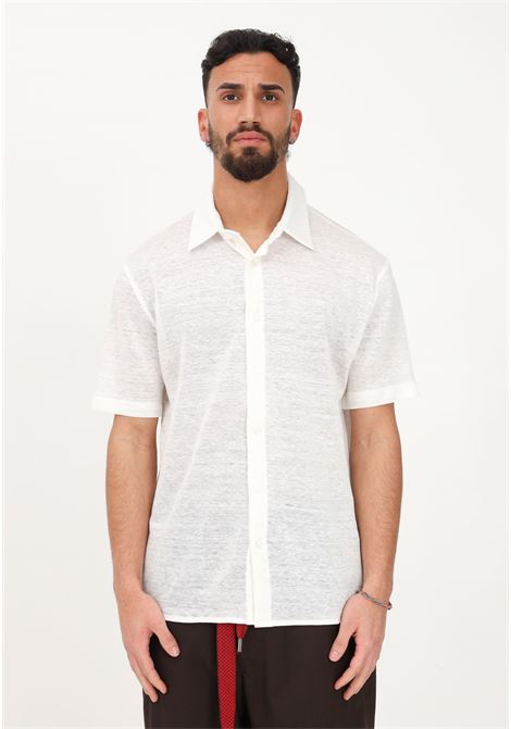 White semi transparent casual shirt for men YES LONDON | Shirt | XML3541BIANCO
