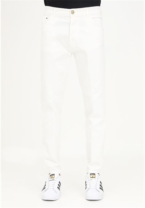 Straight fit men's white jeans YES LONDON | Jeans | XP3134PANNA