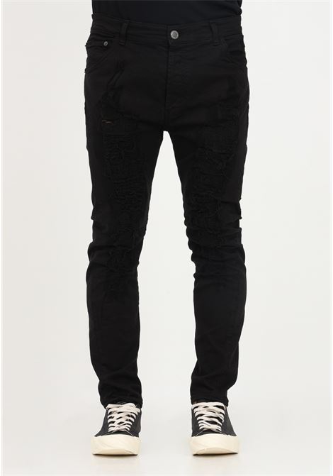 Black men's jeans with frayed front YES LONDON | Jeans | XP3135NERO