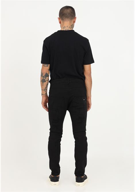 Black men's jeans with frayed front YES LONDON | Jeans | XP3135NERO