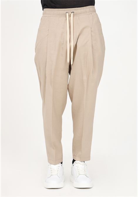 Men's wide leg beige casual pant YES LONDON | Pants | XP3155BEIGE