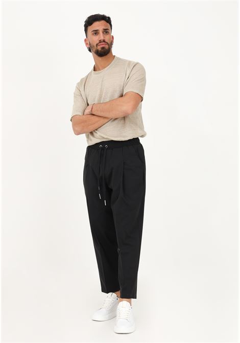 Men's wide leg black casual pant YES LONDON | Pants | XP3157NERO
