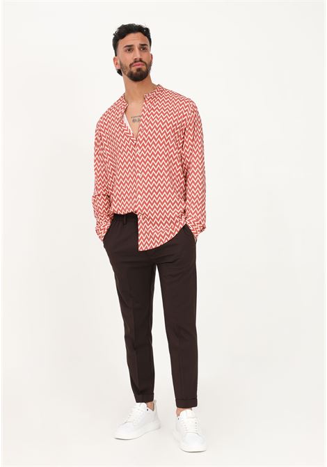 Elegant brown trousers for men YES LONDON | Pants | XP3163MARRONE