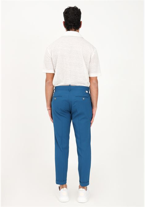 Elegant teal men's trousers YES LONDON | Pants | XP3163OTTANIO
