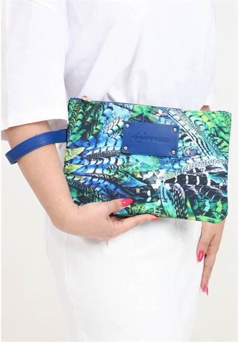 Women's clutch bag with Capri bird of paradise pattern 4GIVENESS | FGAW3688200