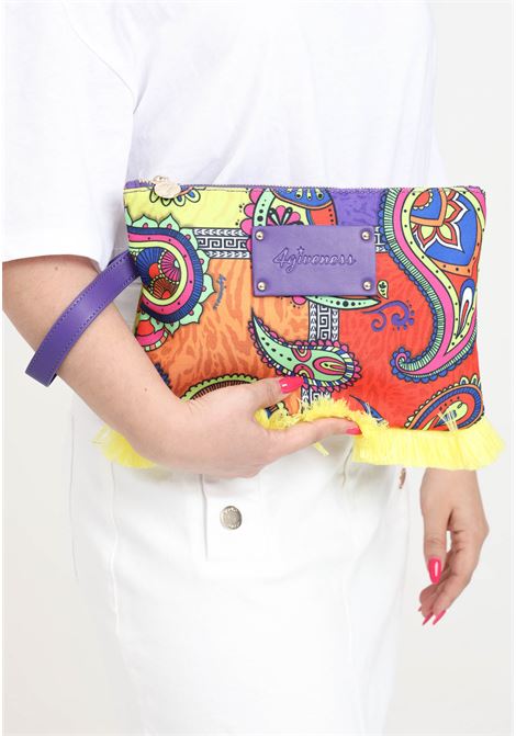 Women's clutch bag with capri cashmere pattern 4GIVENESS | FGAW3689200