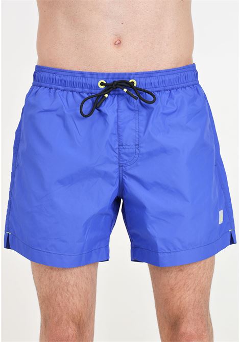 Shorts mare da uomo blu con patch logo 4GIVENESS | FGBM4000061