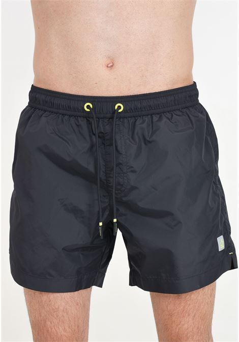 Shorts mare da uomo neri con patch logo 4GIVENESS | FGBM4000110