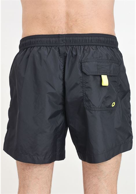 Black men's swim shorts with logo patch 4GIVENESS | Beachwear | FGBM4000110