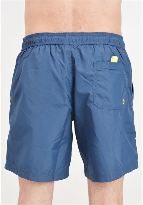 Shorts mare da uomo blu notte con patch logo 4GIVENESS | FGBM4001060