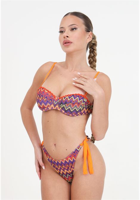 Bikini da donna balconcino e slip brasiliano con nodi regolabile 4GIVENESS | Beachwear | FGBW3520200
