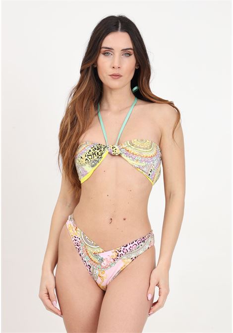 Women's bandeau bikini with multicolor pattern 4GIVENESS | Beachwear | FGBW3725200