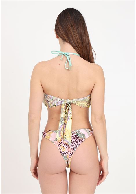 Women's bandeau bikini with multicolor pattern 4GIVENESS | FGBW3725200