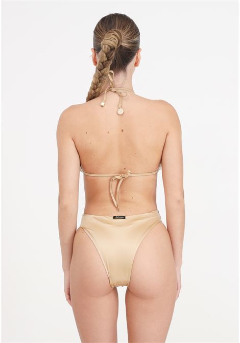 Monokini donna oro con retina e strass 4GIVENESS | Beachwear | FGBW3781200