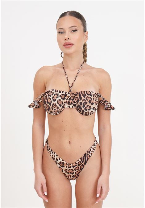 Bikini da donna top e slip fisso exchange leo 4GIVENESS | Beachwear | FGBW3810200