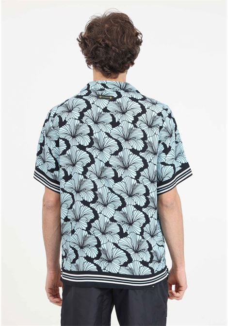 Black men's shirt with floral print 4GIVENESS | Shirt | FGCM4020200