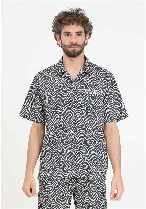 Black men's shirt with two-tone pattern 4GIVENESS | Shirt | FGCM4025110