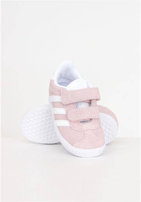 Gazelle cf i white and pink newborn sneakers ADIDAS ORIGINALS | AH2229.