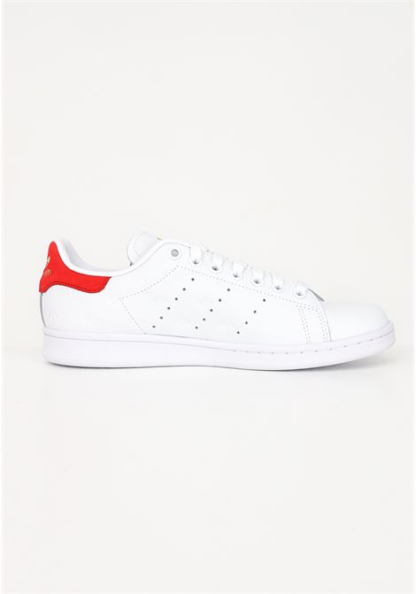 Stan Smith white women's sports sneakers with all-over trefoil logo ADIDAS ORIGINALS | Sneakers | FZ6370.
