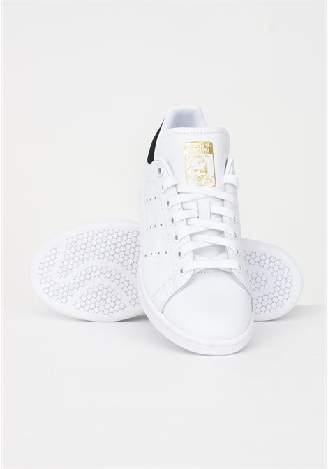 Stan Smith white women's sports sneakers with all-over trefoil logo ADIDAS ORIGINALS | Sneakers | FZ6371.