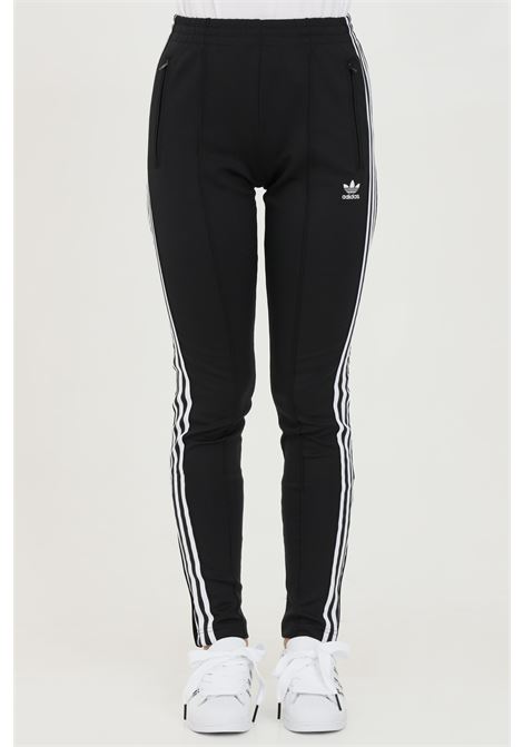 Black women's sports trousers with 3 stripes and logo ADIDAS ORIGINALS | GD2361.