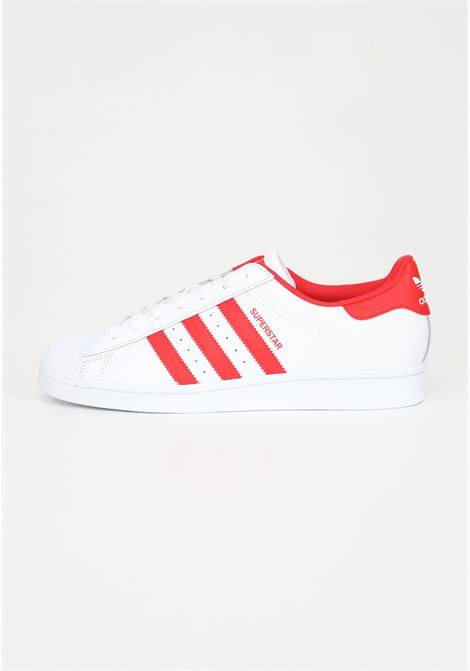White sneakers with red stripes for men and women Superstar model ADIDAS ORIGINALS | GZ3741.