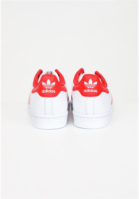 White sneakers with red stripes for men and women Superstar model ADIDAS ORIGINALS | GZ3741.