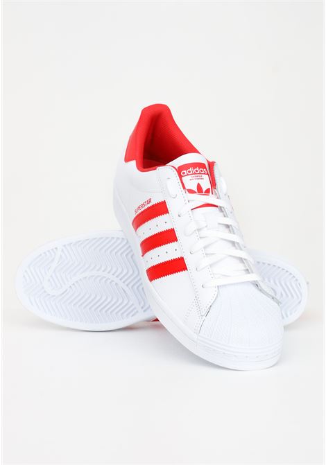 White sneakers with red stripes for men and women Superstar model ADIDAS ORIGINALS | Sneakers | GZ3741.