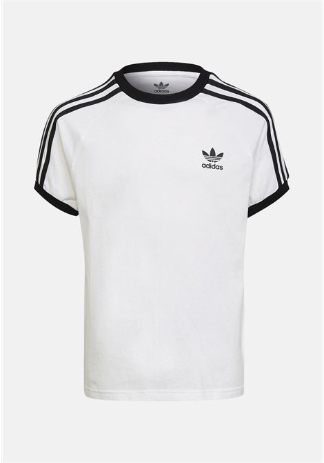 T-shirt sportiva bianca per bambino bambina ADIDAS ORIGINALS | HK0265.