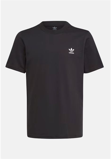 Black children's t-shirt with white embroidery ADIDAS ORIGINALS | T-shirt | HK0401.
