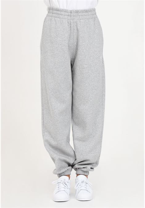 Women's gray sports fleece trousers with a loose cut ADIDAS ORIGINALS | IA6432.