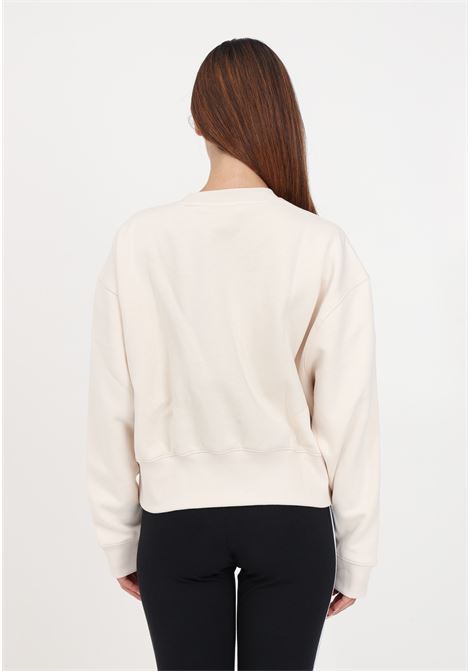 Beige women's sweatshirt with embroidery ADIDAS ORIGINALS | Hoodie | IA6502.