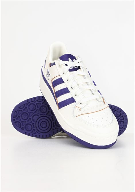 Forum bold stripes w white and purple women's sneakers ADIDAS ORIGINALS | ID0421.