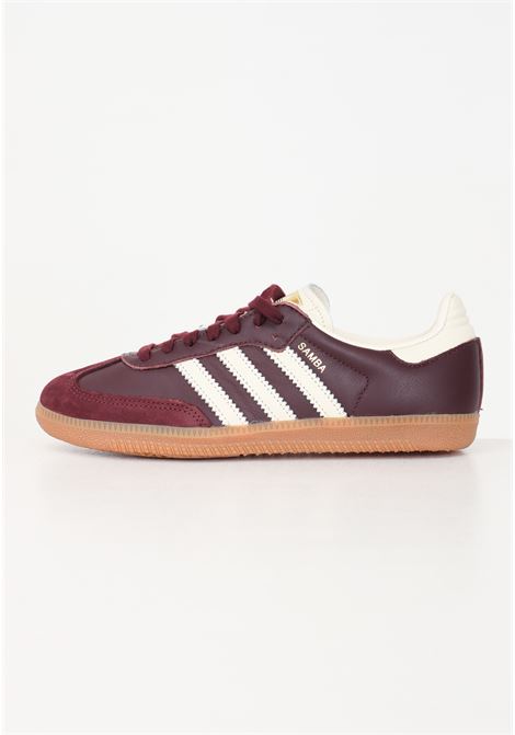 Samba og w burgundy and white men's and women's sneakers ADIDAS ORIGINALS | Sneakers | ID0477.
