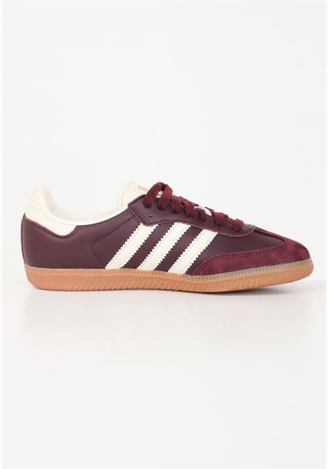 Samba og w burgundy and white men's and women's sneakers ADIDAS ORIGINALS | Sneakers | ID0477.