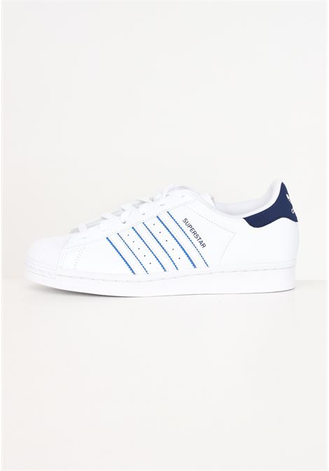 Superstar j sneakers for men and women, white and blue ADIDAS ORIGINALS | IE0268.